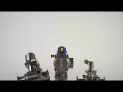 DONJOY Υγιεινή βαλβίδα διάφραγματος / Βαλβίδα ανοιχτής πύλης 3T με άκρη συγκόλλησης με πλαστικό λαβή