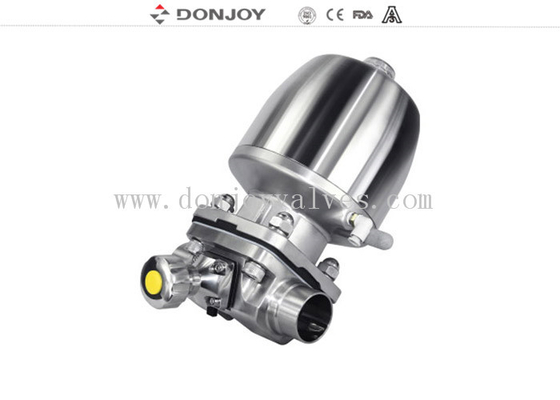 Welding Multipass Pneumatic Sanitary Diaphragm Valve with SS304 Stainless Steel Actuator
