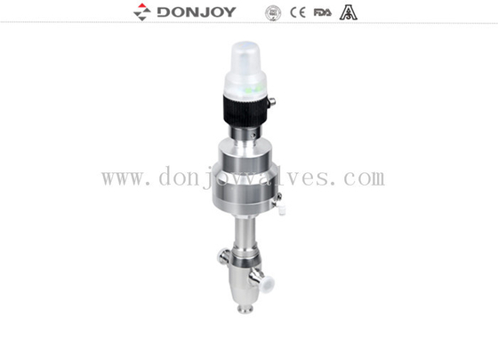 SS Pneumatic sanitary 3 way Shut Off Globe Valve With DC24V F Top