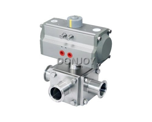 Pneumatic  three-way Ball Valve with intelligent positioner IL-TOP