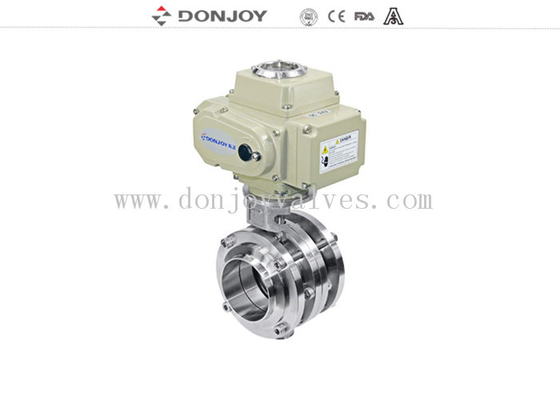 Sanitary 4 Inch 316 Switch Type 3PC Weld Butterfly Valve