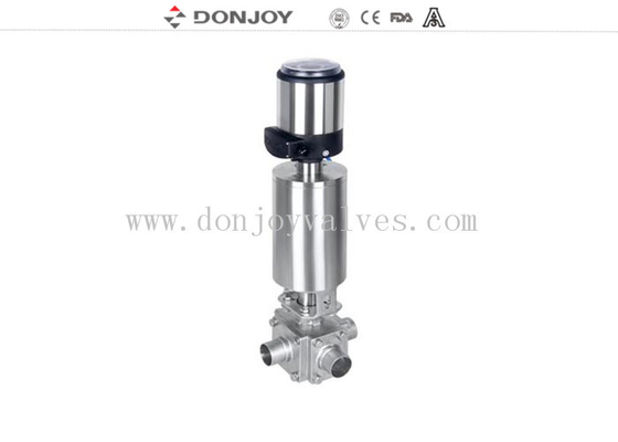 Pneumatic  three-way Ball Valve with intelligent positioner IL-TOP
