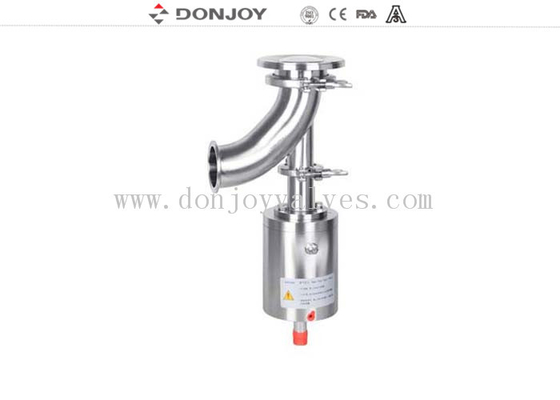 Pneumatic Elbow Single Acting SS316 Flanged Control Valve/ Donjoy Tank bottom valve