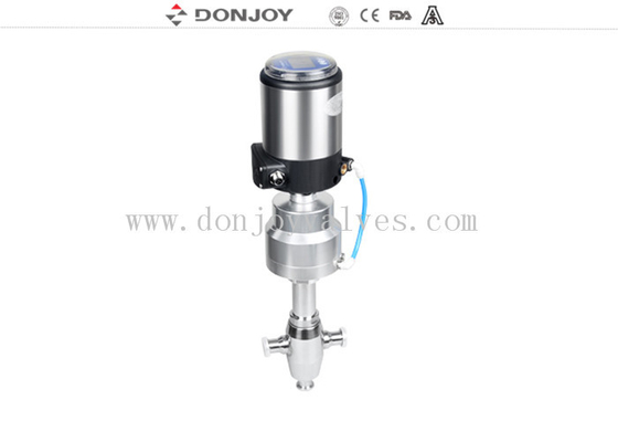 Water Treatment SS316L 1/2" Clamp 3 Way  pneumatic Globe Valve