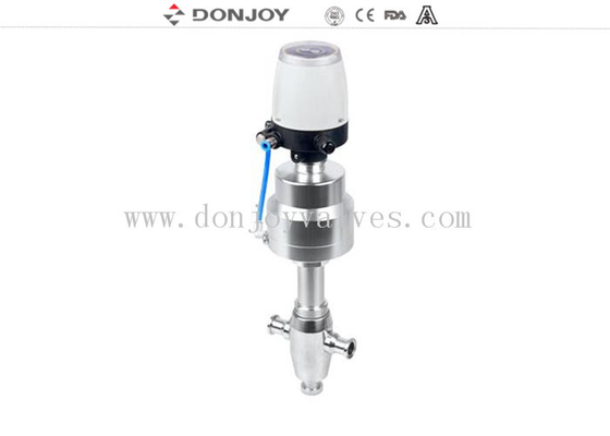 SS Pneumatic sanitary 3 way Shut Off Globe Valve With DC24V F Top