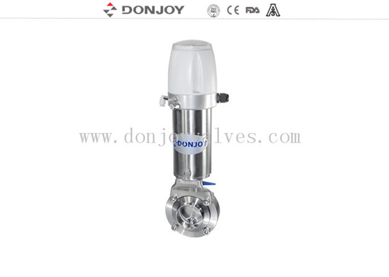 DN10 - DN300 Sanitary Welding L Butterfly Valves With SS Acuator and automatic control unit