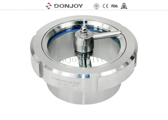 DN125 Tank Union Type Stainless Steel Sight Glass With Light And Wipper