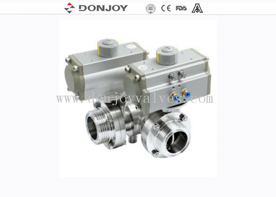 1.5 Inch Tri Clamp Ends Manual SS304 3 Way Butterfly Valves