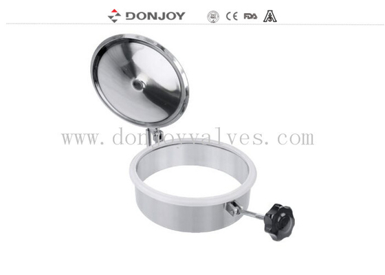 SS316L 450*100mm Round Manhole Cover Without Pressure For Tank